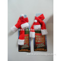 Christmas santa hat and scraf for beer bottle decoration